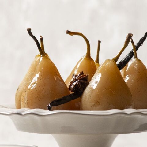 Αχλάδια βρασμένα με βανίλια