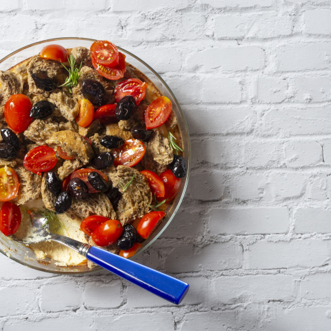 Πίτα με κοπανιστή Μυκόνου 