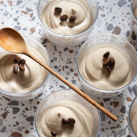 Μους σοκολάτα με καφέ