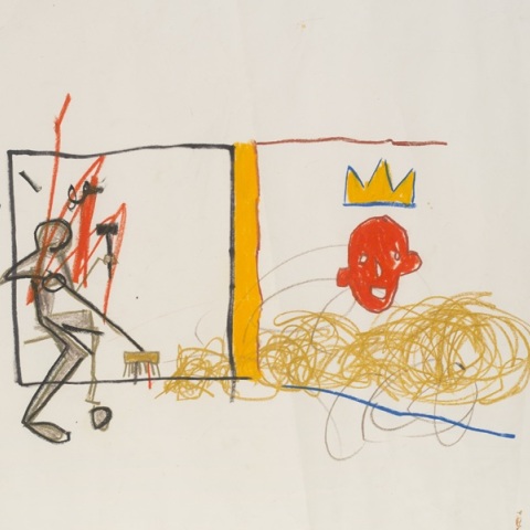 Jean-Michel BASQUIAT, Untitled, 1981 Oilstick on paper 42,5 x 58 cm © Estate of Jean-Michel Basquiat. Licensed by Artestar, New York.