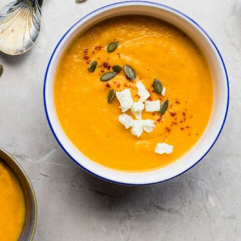 Σούπα με κόκκινες φακές και γλυκοπατάτα