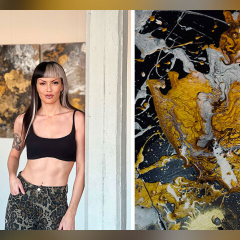 Eleana Comfu - Golden Lies: Ατομική έκθεση ζωγραφικής στο Domatio Art Space