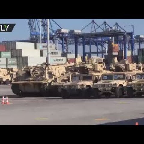 RAW: Vast amount of US military hardware arrives in Poland for NATO op