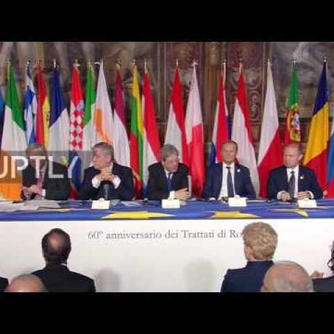 Italy: EU leaders sign 'Rome Declaration' to mark the treaty's 60th Anniversary