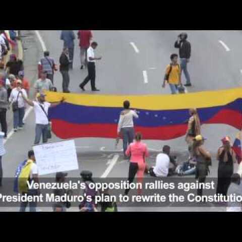 Security forces fire tear gas at big Venezuela demo