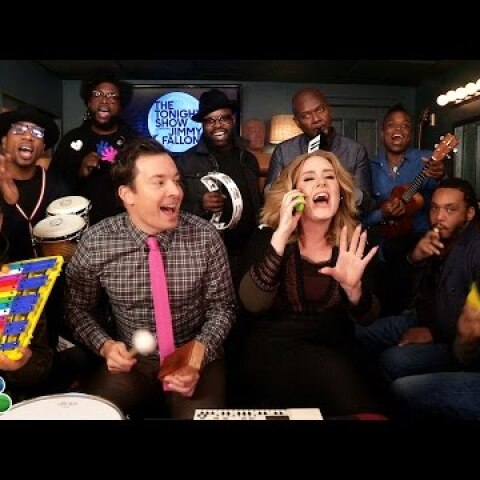Jimmy Fallon, Adele & The Roots Sing "Hello" (w/Classroom Instruments)
