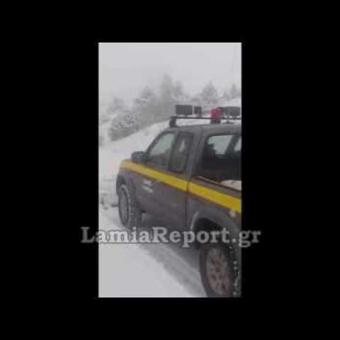 LamiaReport.gr: Χιόνια στην Καστανιά Υπάτης 30-11-16