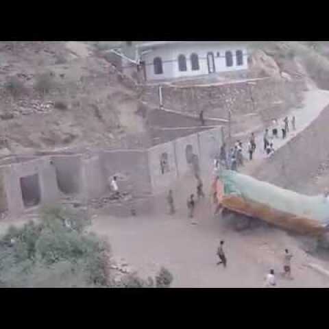 Where are you going, truck? Lorry takes disastrous shortcut down hillside