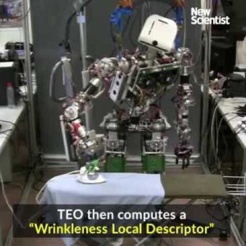 This robot will iron your clothes for you
