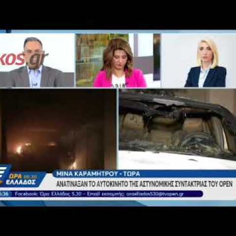 Εμπρηστική επίθεση στην Μίνα Καραμήτρου