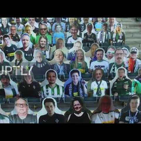 Germany: Cardboard fans fill Gladbach stadium ahead of closed-door match