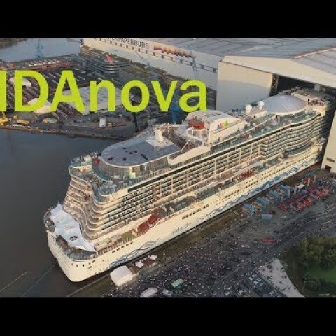 4K | Ausdocken AIDAnova mit spektakulären Luftaufnahmen | Meyer Werft 21.8.18