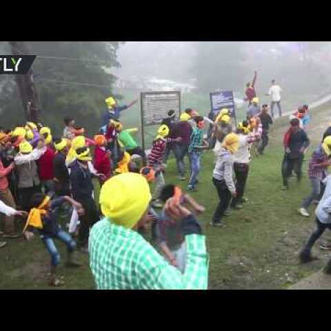 Festive fighting: Indian village celebrates traditional holiday with a good brawl
