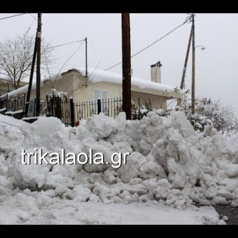 Χιόνια πολλά χιονόπτωση Στουρναραίϊκα Πύλης Τρικάλων διαδρομή Τρικάλων Άρτας Τρίτη 18-12-2018