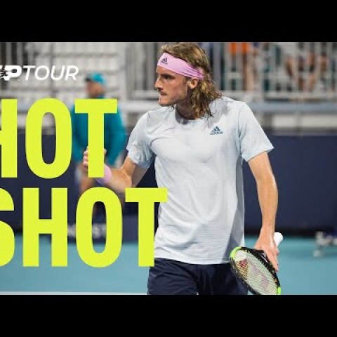 Hot Shot: Tsitsipas Hits The Ultimate Drop Volley At Miami 2019