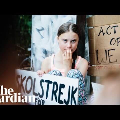 Greta Thunberg joins hundreds of teenagers in climate protest in New York