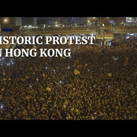 Historic protest in Hong Kong