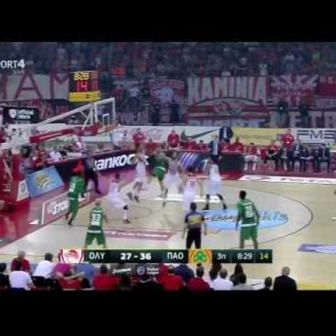 🏀 Ολυμπιακός - Παναθηναϊκός 51-66 (HL) Basket League 5ος τελικός (2-3) {11/6/2017}