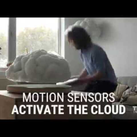 This levitating indoor cloud actually has its own lightning.