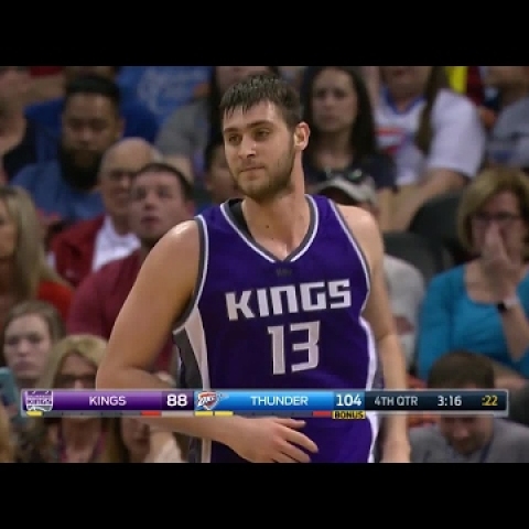 Georgios Papagiannis Scores Career-High 14 Pts, Grabs First Double-Double vs. Thunder