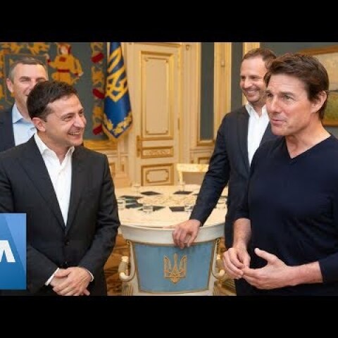 Ukraine President Zelenskiy Woos Hollywood's Tom Cruise