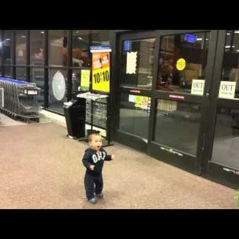First time reaction to automatic sliding doors