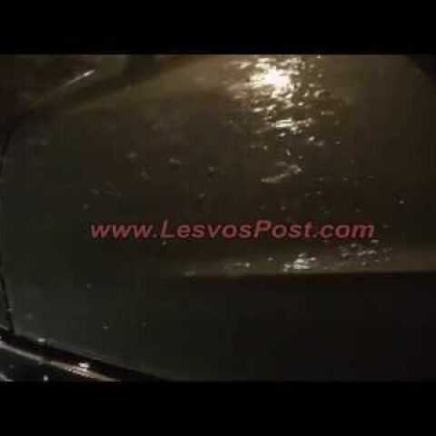 Χαλαζόπτωση στην Μυτιλήνη ΩΡΑ 21:00 28-11-16