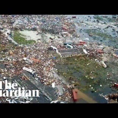 Hurricane Dorian: aerial footage shows Bahamas destruction