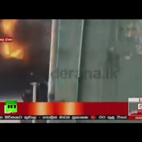 Sri Lanka blasts: Moment of van exploding near St. Anthony's church