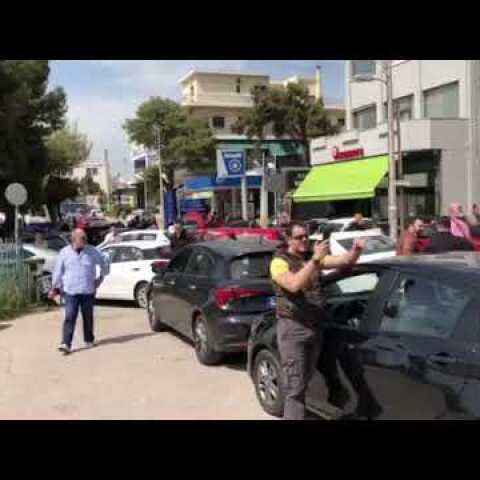 Πορεία των οδηγών της Uber στο κέντρο της Αθήνας