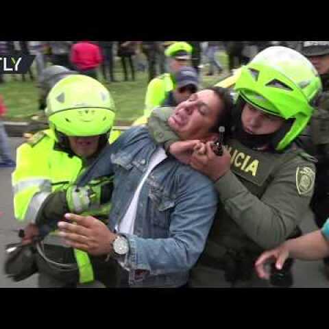 Taxi drivers block Bogota streets in protest against Uber & Cabify
