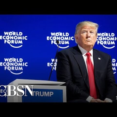 President Trump Speaks At The World Economic Forum in Davos, Switzerland