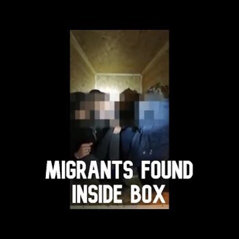 Croatian police find migrants inside box in the back of a van
