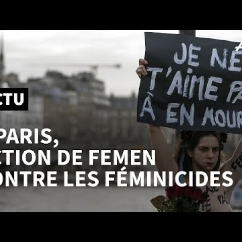 Pour la Saint-Valentin, des Femen dénoncent les féminicides | AFP News