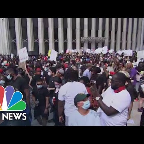 Protesters March In Houston, Paying Hometown Tribute To George Floyd | NBC News NOW