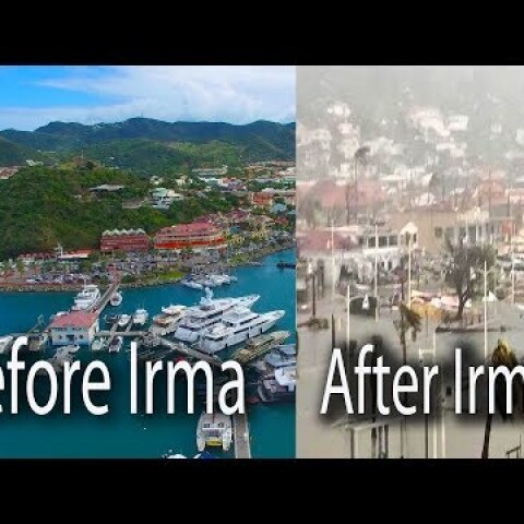 Marigot before and after Hurricane Irma, Saint Martin before Irma, Saint Martin after irma