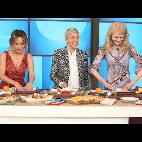 Ellen and Nicole Kidman Try to Learn Cooking Skills from Giada De Laurentiis