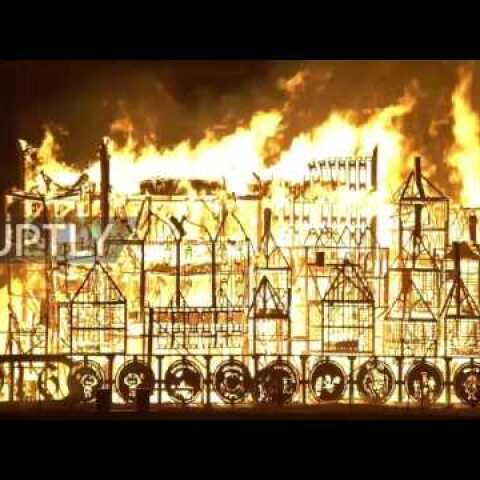 UK: London's Burning! - Great Fire of 1666 commemorated on 350th anniversary