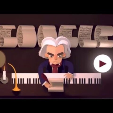 Celebrating Ludwig van Beethoven's 245th Year google doodle