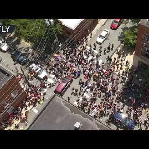 RAW: Drone catches moment of deadly car rampage in Charlottesville