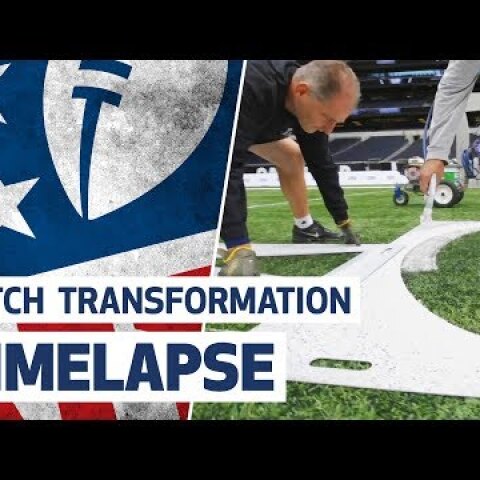 NFL PITCH TRANSFORMATION AT TOTTENHAM HOTSPUR STADIUM