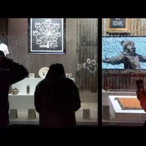 Banksy's 'Gross Domestic Product' installation at Croydon