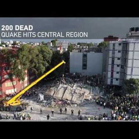 Mexico quake aftermath: Over 200 dead, dozens of buildings destroyed (drone footage)