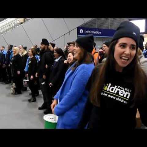 Railway Children Flash Mob - spreading a little happiness to commuters