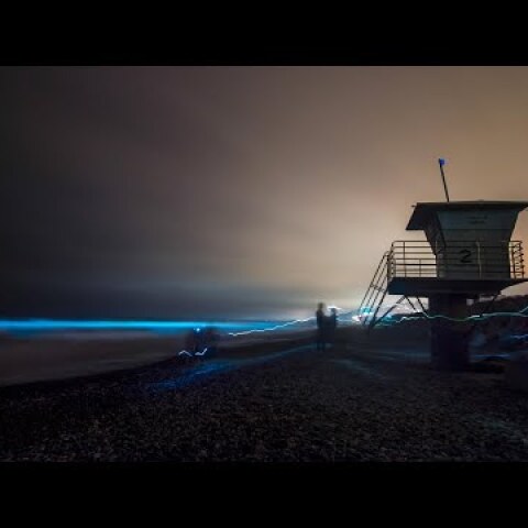 Algae causes glowing aqua waves in San Diego