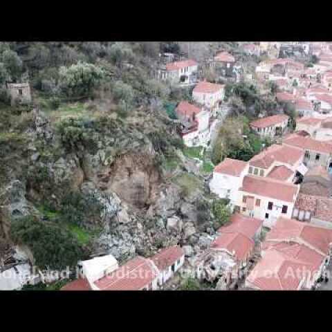 Καταπτώσεις βράχων στο Πλωμάρι Λέσβου - Rockfalls at Plomari, Lesvos, Greece, November 24, 2018