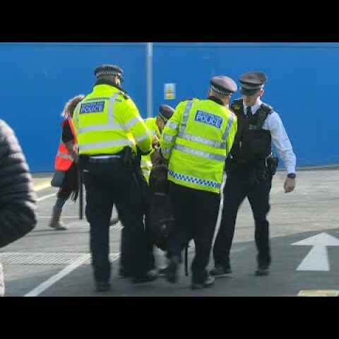 Arrests as Extinction Rebellion activists disrupt London airport | AFP