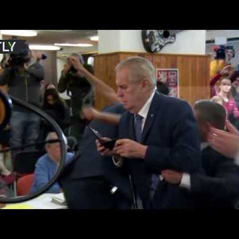 ‘Honored to be attacked after Pope!’ Czech President Zeman targeted by FEMEN at polling station