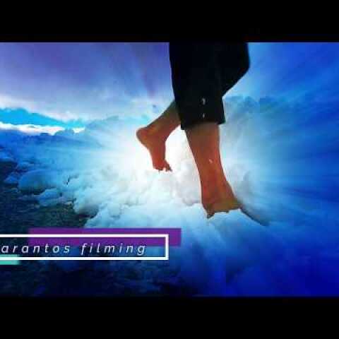 Ο ξυπόλυτος στα χιόνια μαραθωνοδρόμος / drone video