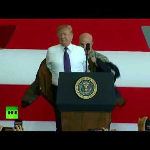 ‘This jacket looks better, you can keep mine’: Trump gets new outfit at Yokota Air Base